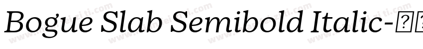 Bogue Slab Semibold Italic字体转换